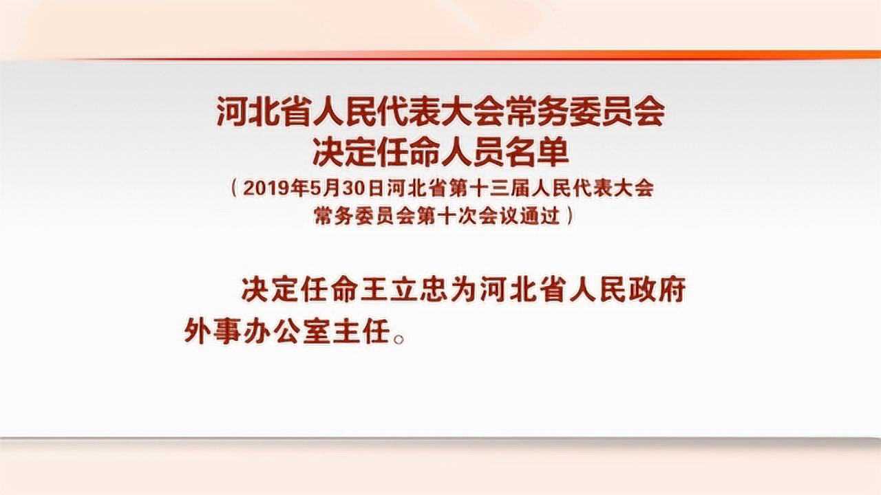 河北省最新人事任免動態概覽